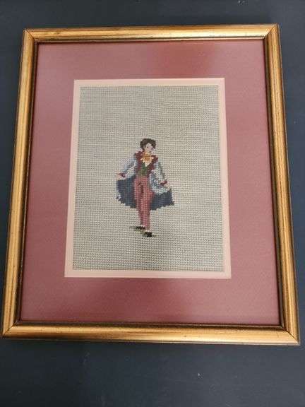 Vintage Framed Needlepoint Artwork