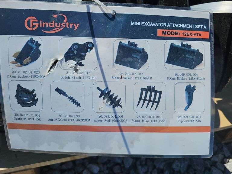AGT MINI EXCAVATOR ATTACHMENT SET