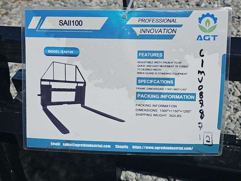MOWER KING SKID STEER FORKS