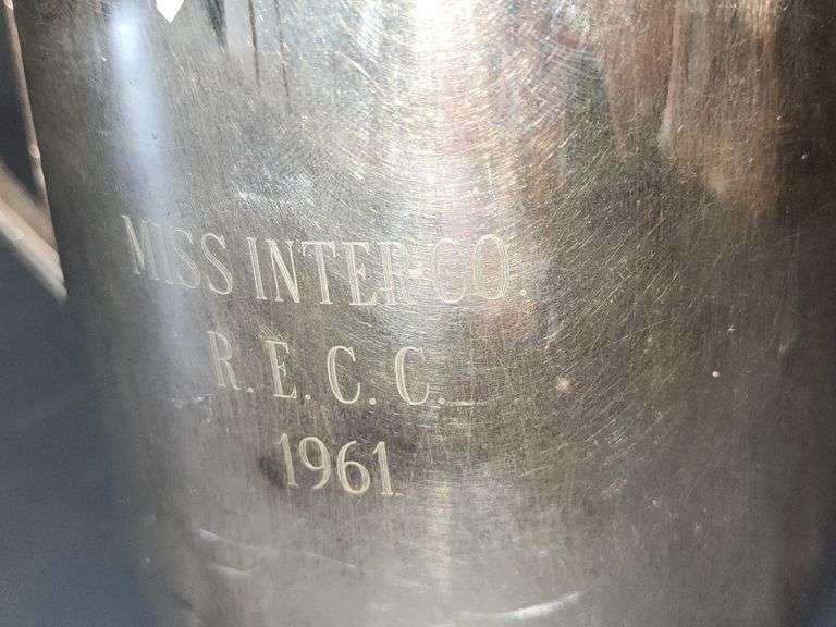 Vintage Silver over Copper Pitcher