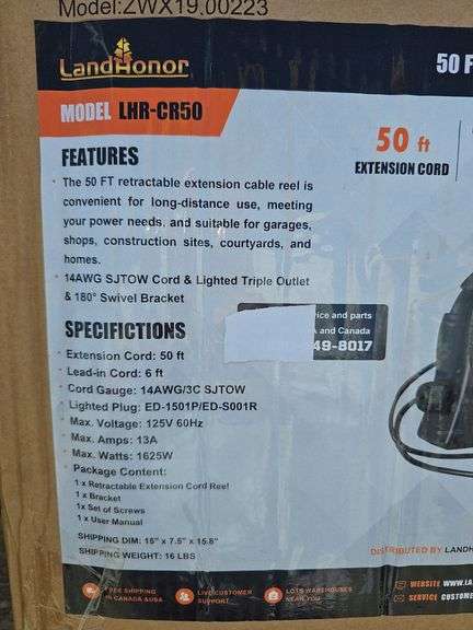 LAND HONOR 50FT CABLE REEL