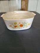Vintage Corning Ware Casserole Baking Dish with Glass Lid