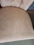 Tufted upholstered wooden club chair