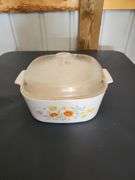 Vintage Corning Ware Casserole Baking Dish with Glass Lid