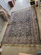 LARGE BLUE & FLORAL RUG