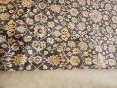 LARGE BLUE & FLORAL RUG