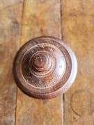 Vintage India Hand Carved Wooden Jar with Lid