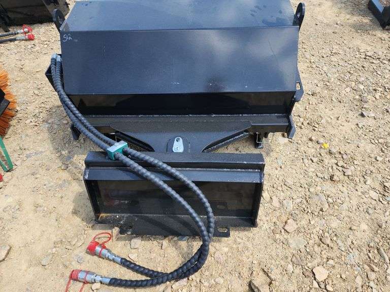 skid steer angle broom sweeper attachment