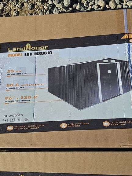 LANDHONOR GALVANIZED APEX ROOF METAL SHED