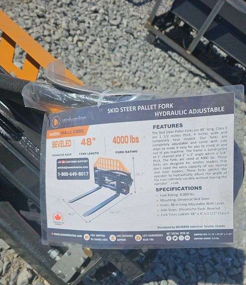 WOLVERINE HYDRAULIC PALLET FORKS