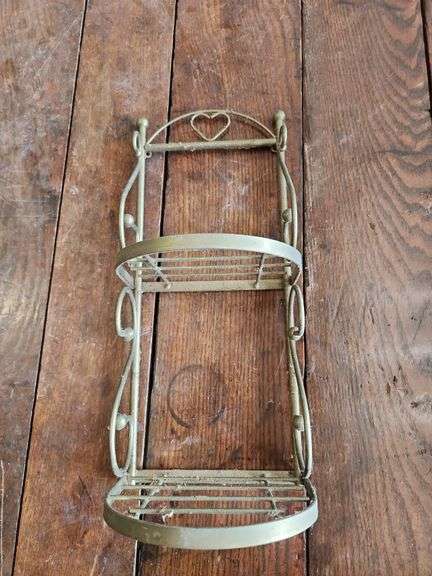 METAL WALL SHELF AND MATCHING SCONCES