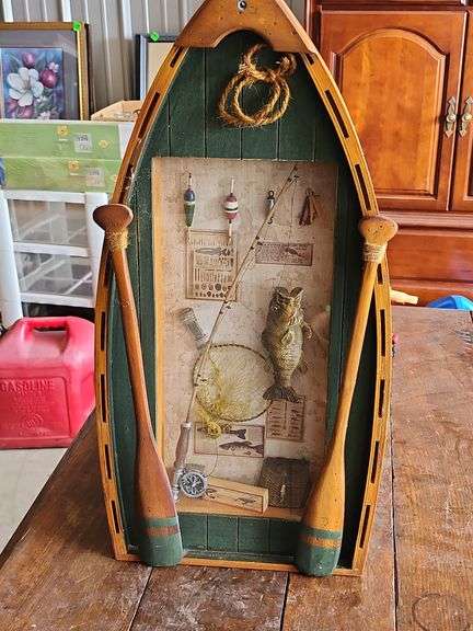 Fishing Boat Framed Wood Wall Decor