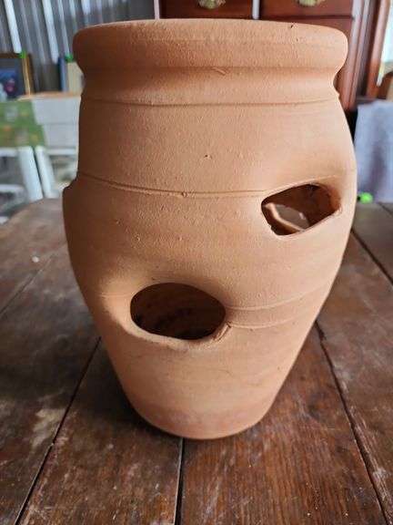 Variety of Plastic Planters, Small Ceramic Planters, Vintage-style Terracotta Strawberry Planter & T