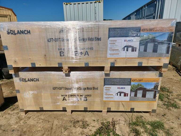 Triple Garage Metal Shed