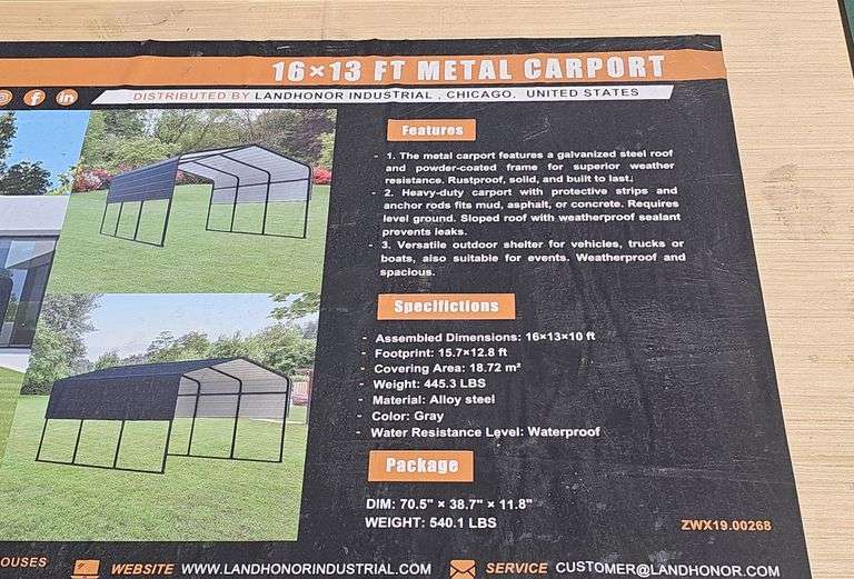 LANDHONOR METAL CARPORT