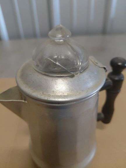 Viko aluminum percolator, likely from the 1950s