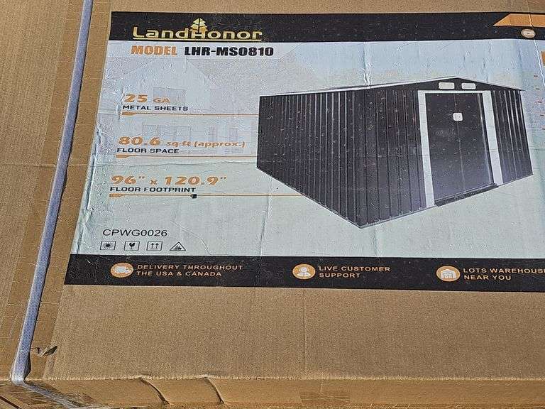 LANDHONOR GALVANIZED APEX ROOF METAL SHED