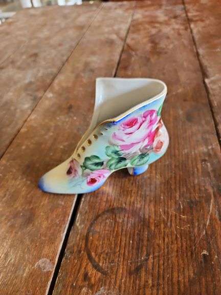 Vintage RS Prussia VictorianStyle Porcelain Shoe