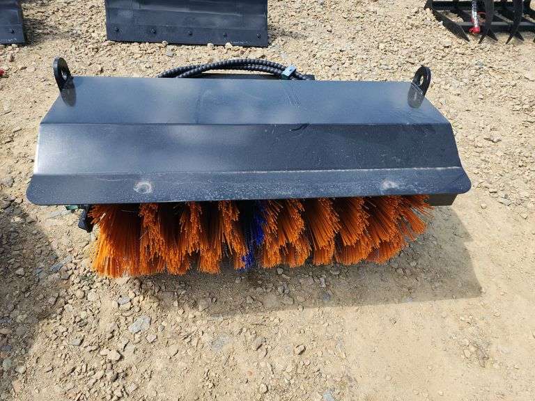 skid steer angle broom sweeper attachment