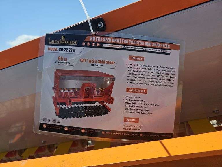 LANDHONOR NO-TILL SEED DRILL