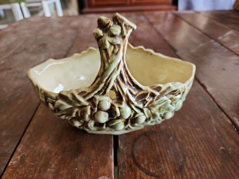 Vintage McCoy Pottery Ceramic Basket Planter