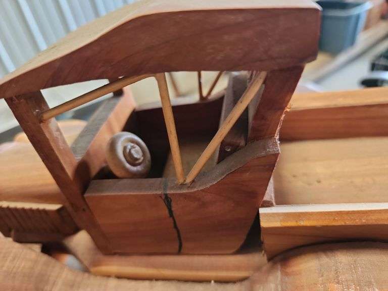 Wooden toy truck replica