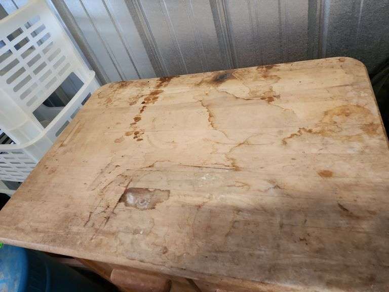 wood rolling kitchen cart with a butcher block and more