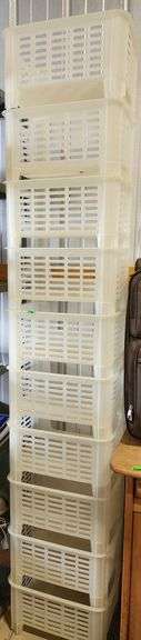Stacking bin organizers