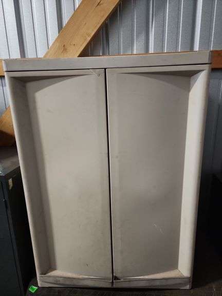Sterilite plastic storage cabinet
