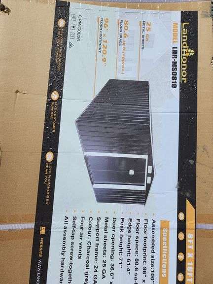 Land HONOR Galvanized Apex Roof Metal Shed