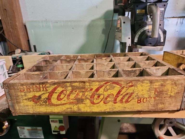 Vintage wooden coca-cola crates
