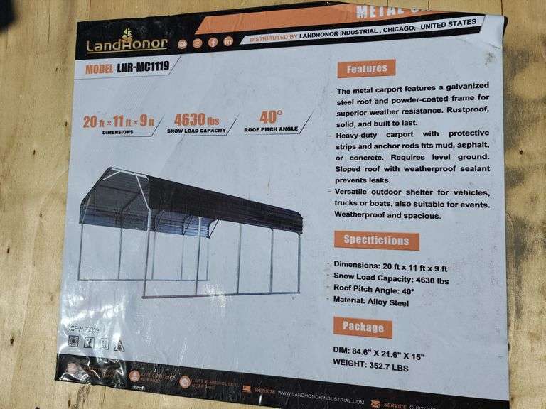 Land HONOR Metal Carport