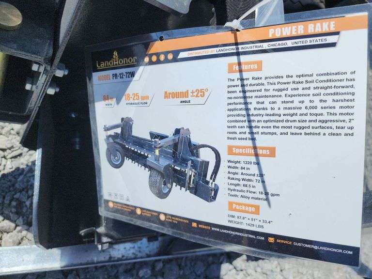 LAND HONOR SKID STEER POWER RAKE