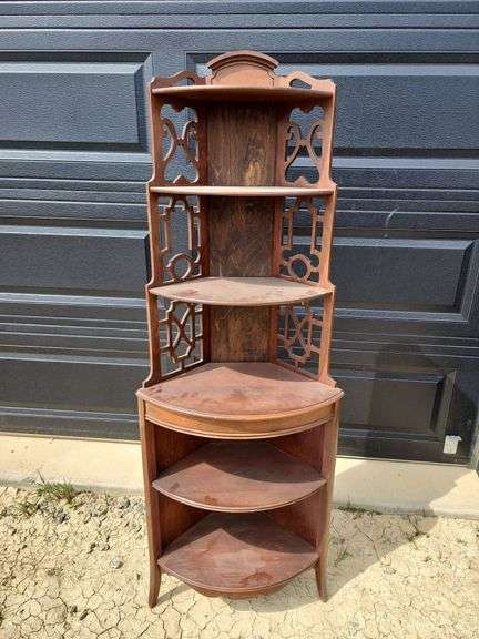 Vintage Wooden Corner Shelf