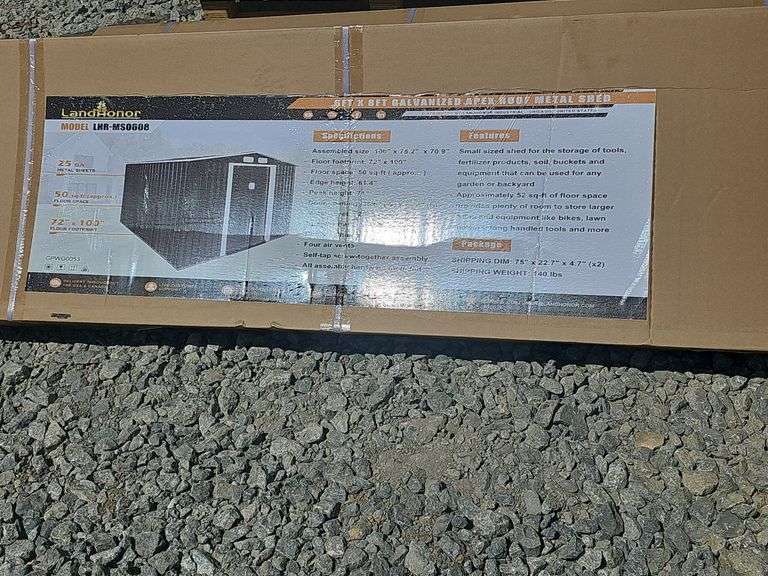 LANDHONOR GALVANIZED APEX ROOF METAL SHED