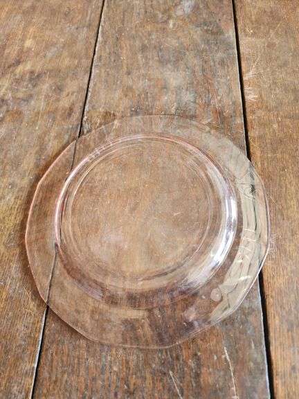 Vintage Pink Depression Glass Dessert Plates