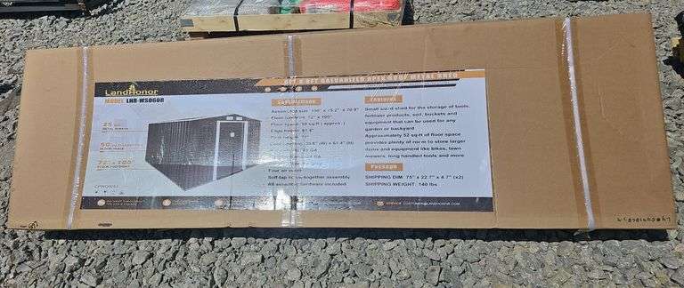 LANDHONOR GALVANIZED APEX ROOF METAL SHED