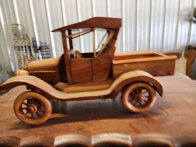 Wooden toy truck replica