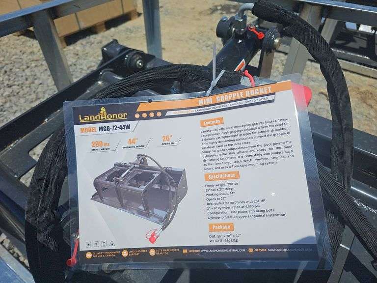 LANDHONOR MINI SKID STEER GRAPPLE BUCKET