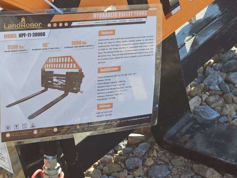 LANDHONOR HYDRAULIC SKID STEER PALLET FORKS