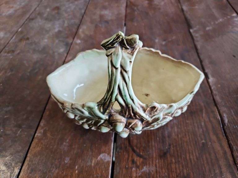 Vintage McCoy Pottery Ceramic Basket Planter