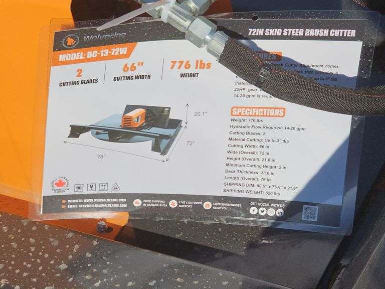 WOLVRINE 72" BRUSH CUTTER