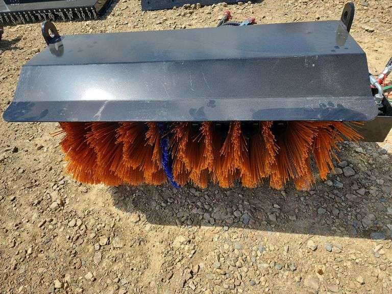 skid steer angle broom sweeper attachment