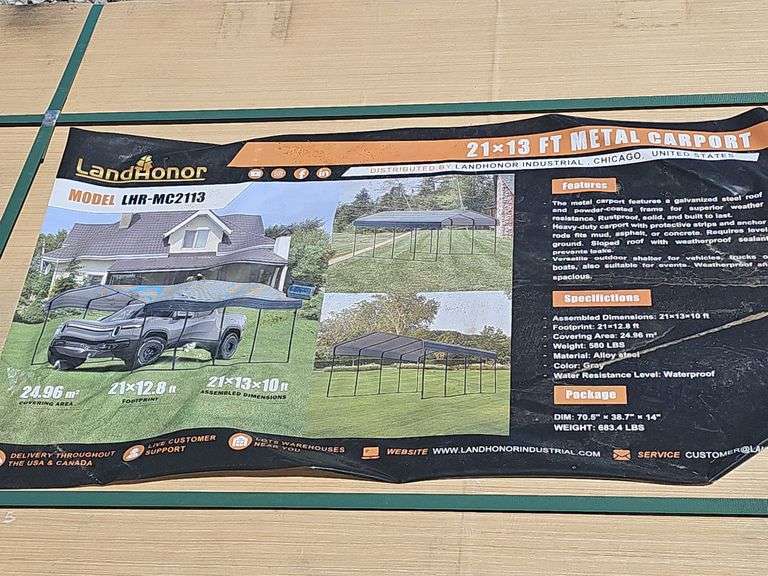 LANDHONOR 21'X13' METAL CARPORT