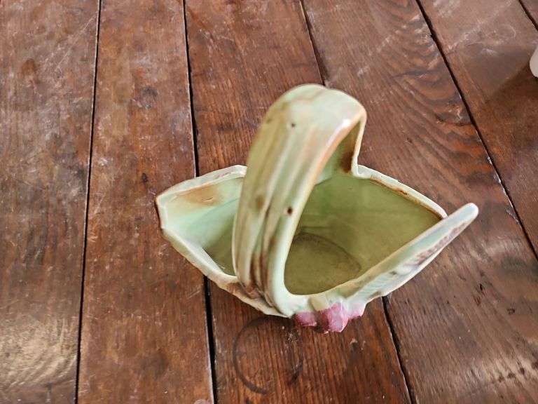 Vintage McCoy Pottery Basket Planter