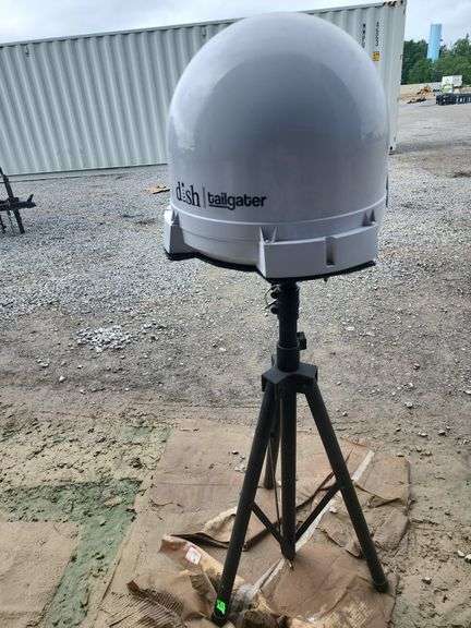 KING DISH Tailgater portable satellite TV antenna bundle with a tripod stand