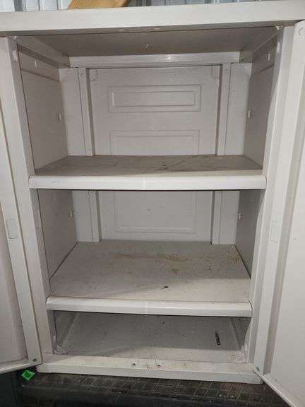 Sterilite plastic storage cabinet