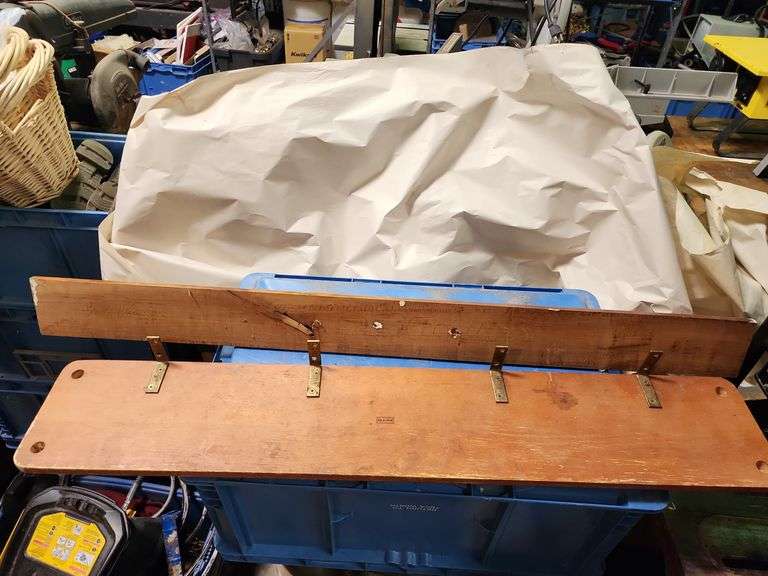 Hat rack with wooden shelf