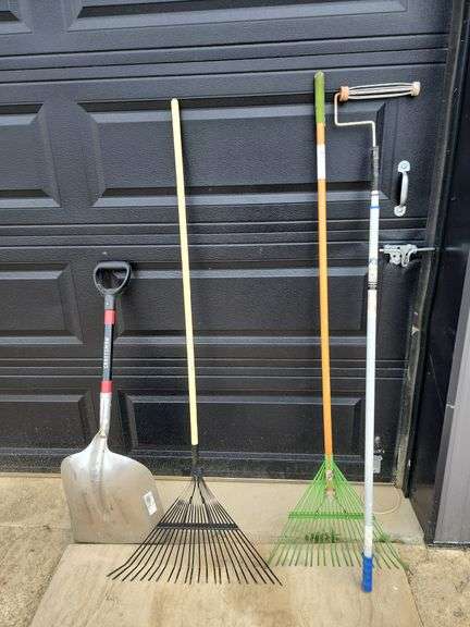 Craftsman shovels,paint roller and rakes