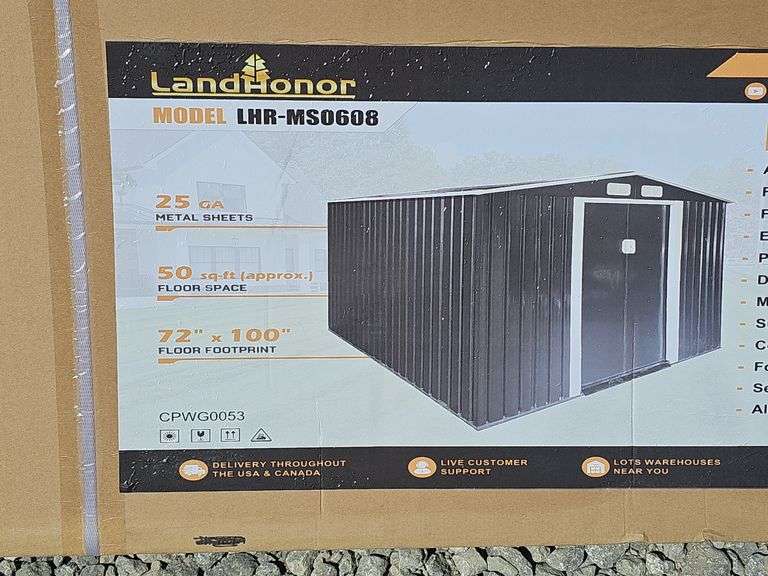 LANDHONOR GALVANIZED APEX ROOF METAL SHED